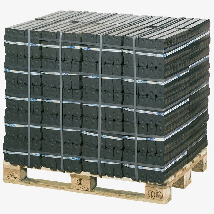 5 Paletten REKORD-Braunkohlebriketts (40 × 25 kg) – Reservevorrat